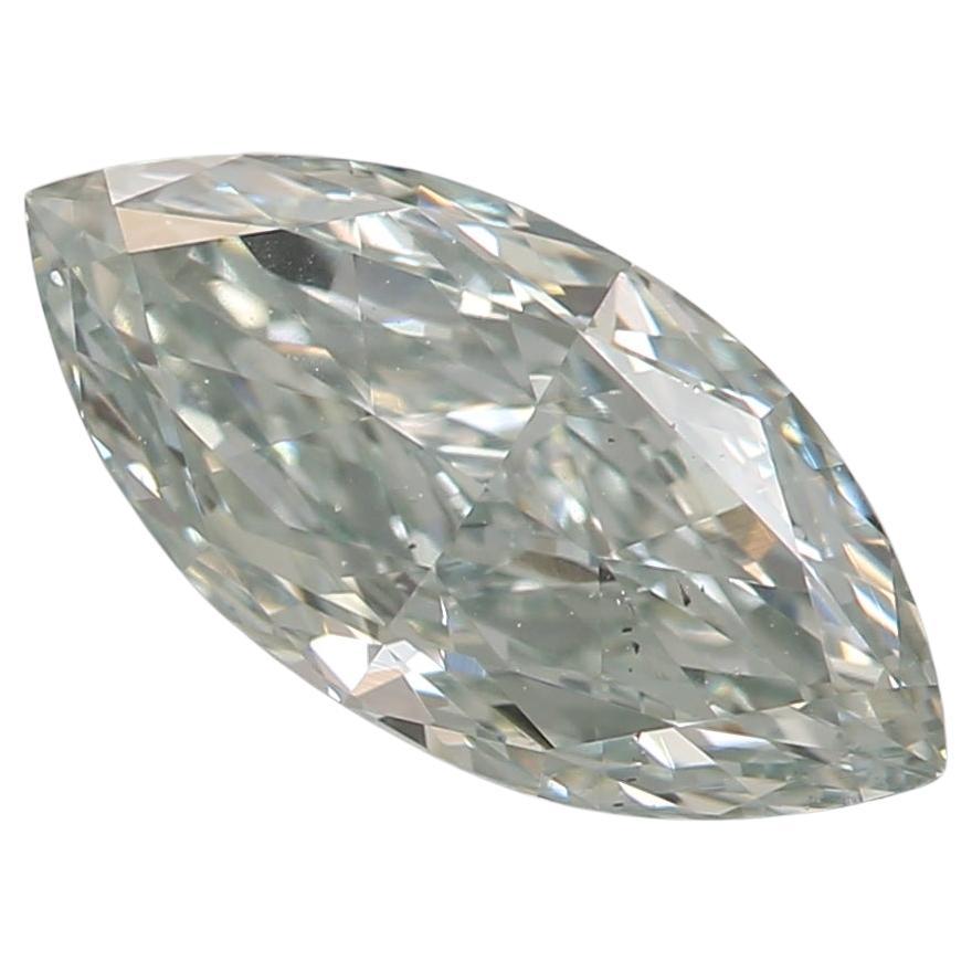 0.84-CARAT, FANCY GRAYISH GREEN, CUT DIAMOND VS2 Clarity GIA Certified For Sale