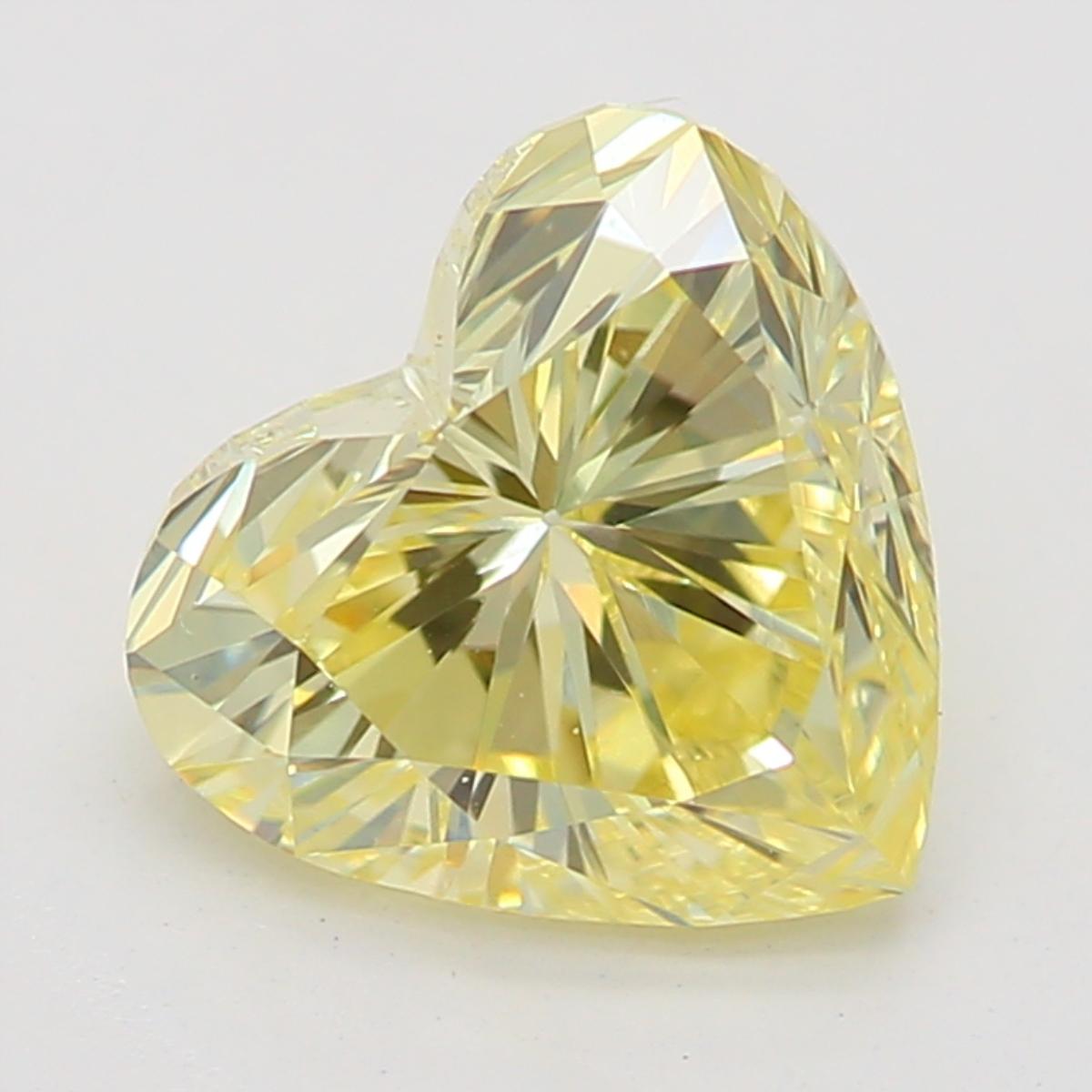 *100% NATURAL FANCY COLOUR DIAMOND*

✪ Diamond Details ✪

➛ Shape: Heart
➛ Colour Grade: Fancy Yellow
➛ Carat: 0.84
➛ Clarity: VS1
➛ GIA Certified 

^FEATURES OF THE DIAMOND^

This heart-shaped diamond is a unique and romantic choice for an