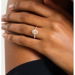 0.84 Ceylon Yellow Sapphire And Diamond Ring
