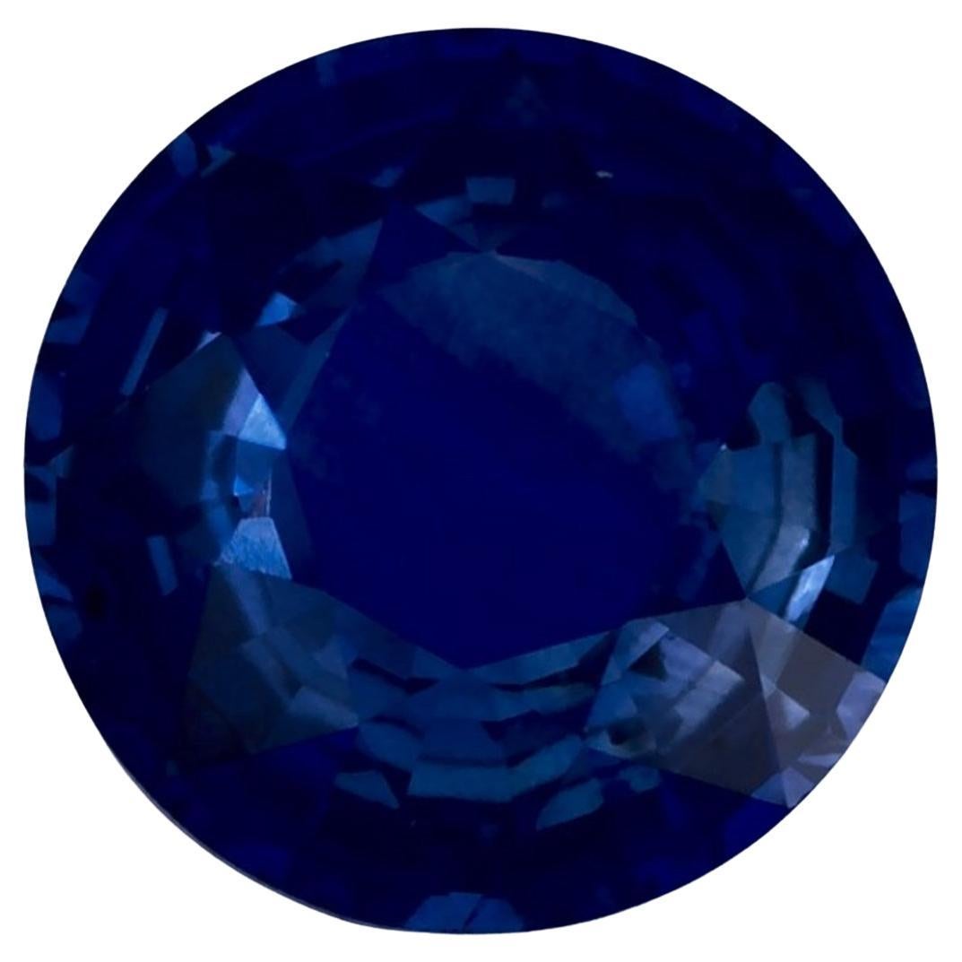 0.84 Ct Blue Sapphire Round Loose Gemstone