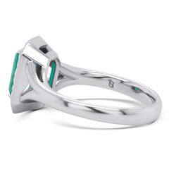 0.84 Ct Classic Russian Emerald Cut 18K Gold Ring