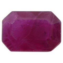 0.84 ct Emerald Cut Ruby Burma