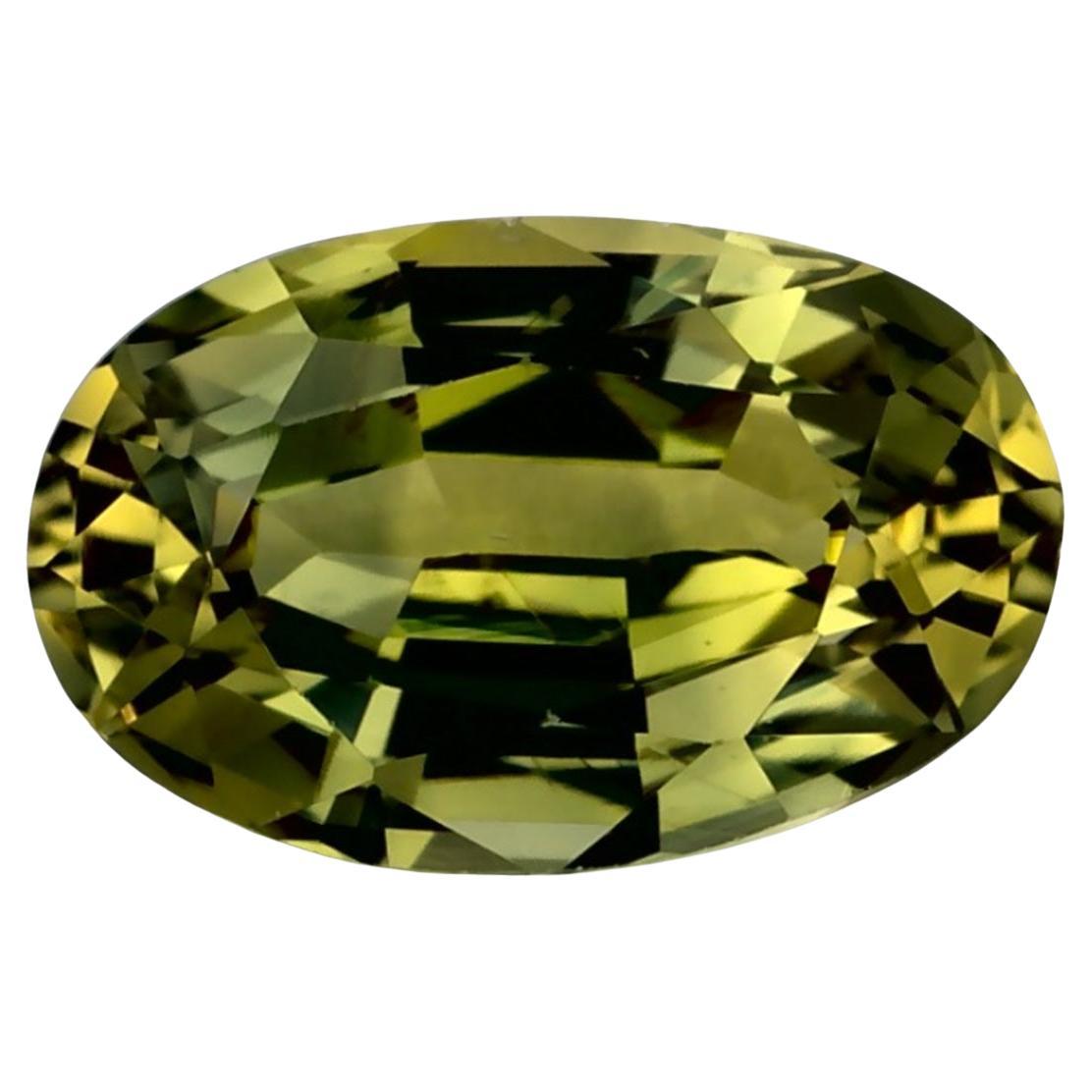 0.84 Ct Green Sapphire Oval Loose Gemstone