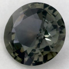 0.84 qt Zafiro verde redondo suelto Gema