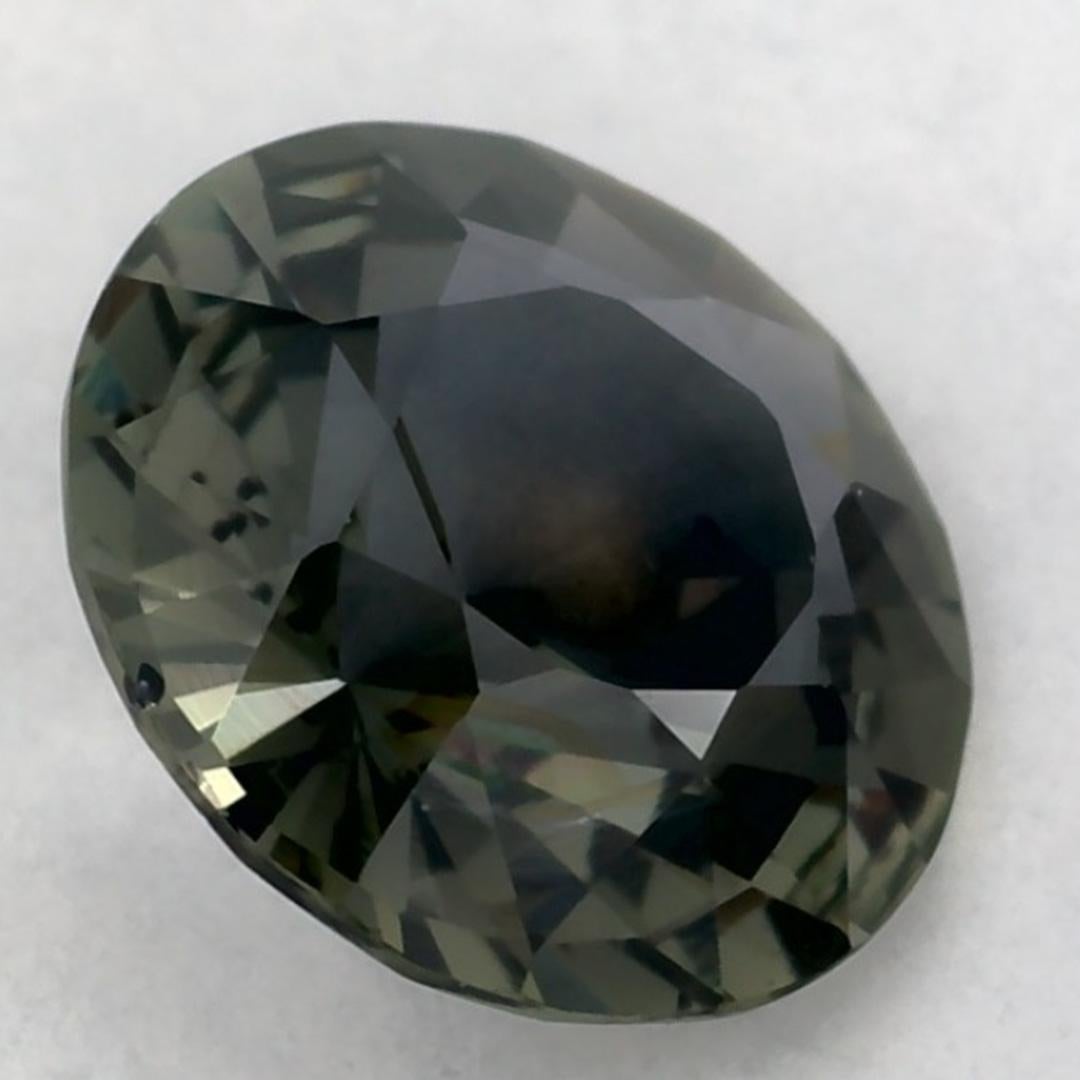 0.84 carati di zaffiro verde rotondo sfuso in vendita 2