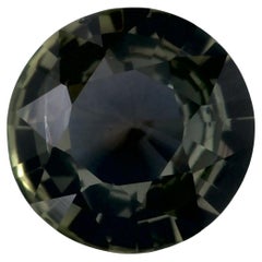 0.84 Ct Green Sapphire Round Loose Gemstone