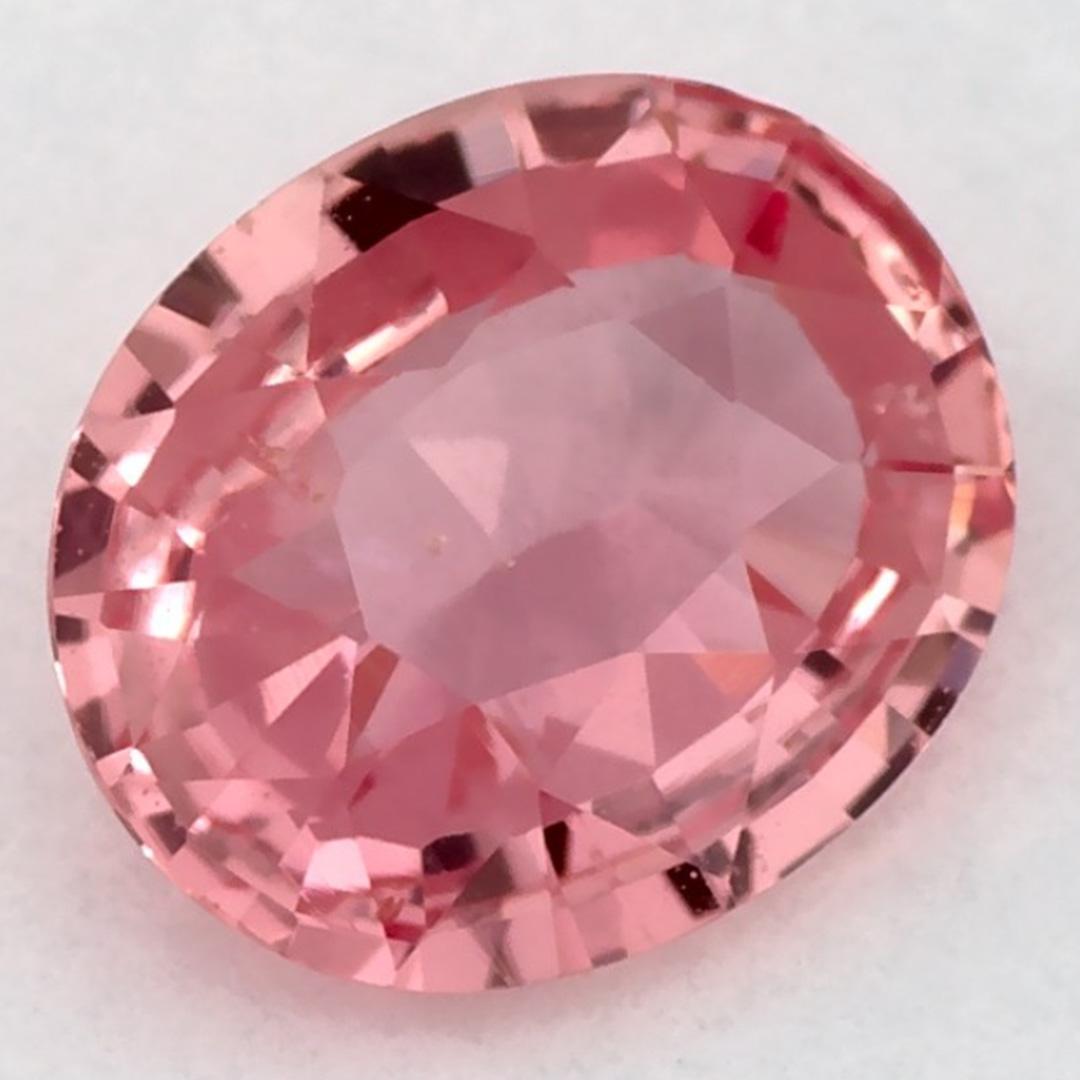 Taglio ovale 0.84 carati di zaffiro rosa ovale sfuso in vendita