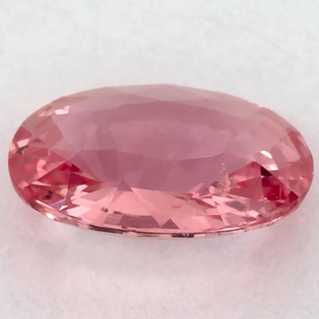 0.84 carati di zaffiro rosa ovale sfuso In condizioni Nuovo in vendita a Fort Lee, NJ