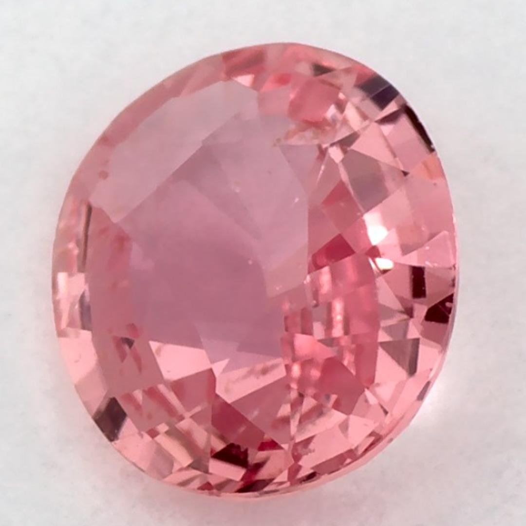 Donna 0.84 carati di zaffiro rosa ovale sfuso in vendita