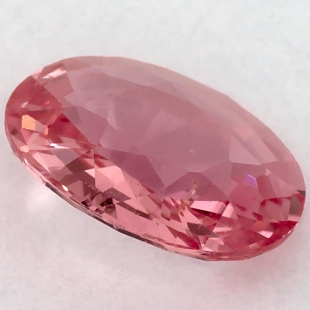 0.84 carati di zaffiro rosa ovale sfuso in vendita 1