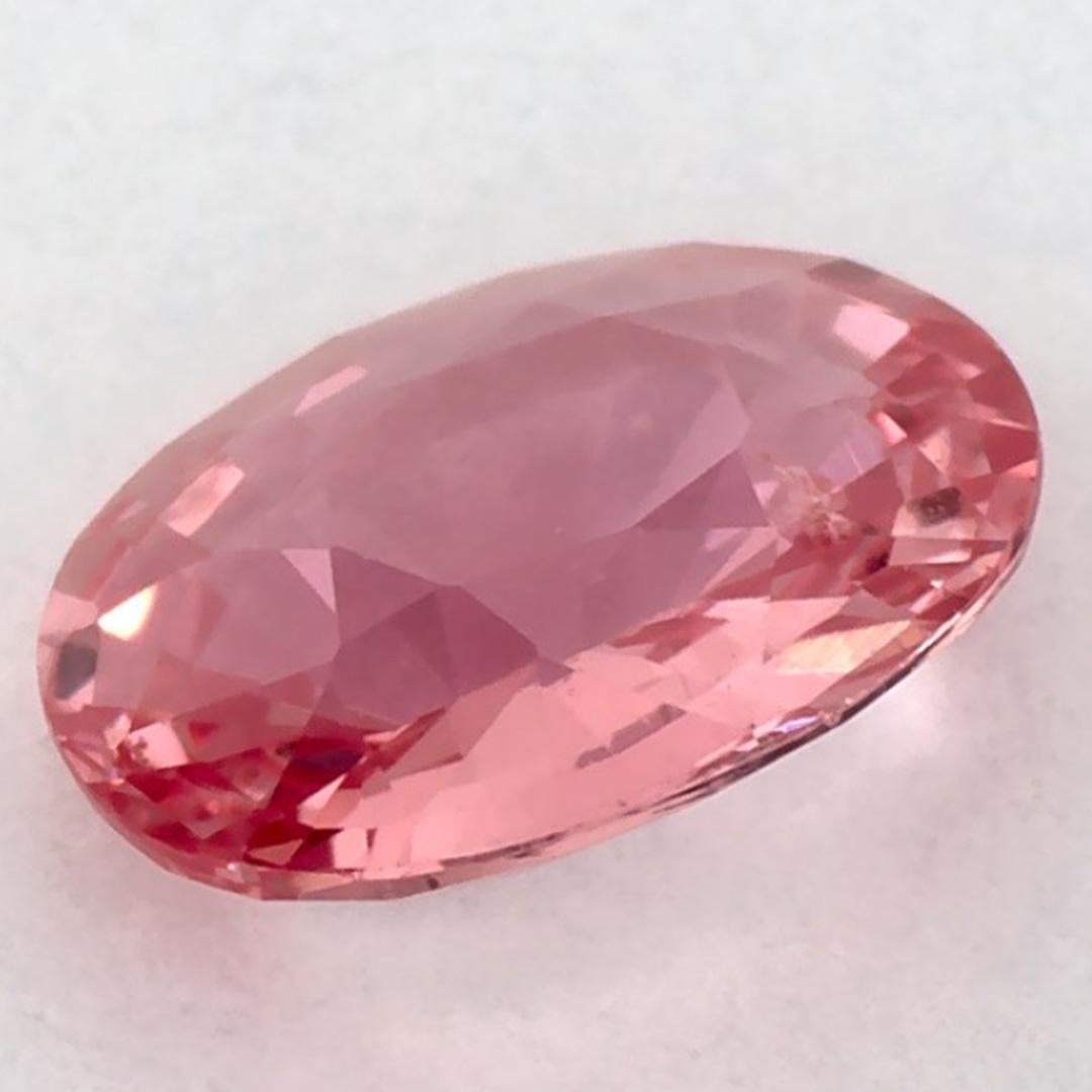 0.84 carati di zaffiro rosa ovale sfuso in vendita 3