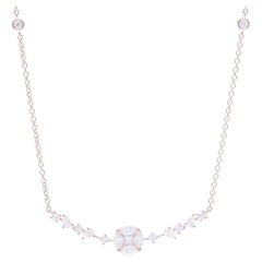 0,84 CTW runde Diamanten 14K Rose Gold Small Chain Collection Delicate Halskette