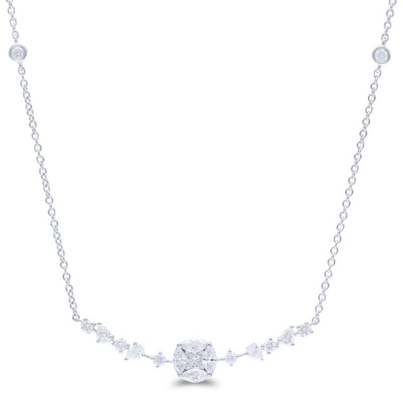 Panoramica:
La delicata collana della Collection'S Small Chain è un pezzo affascinante ed elegante, con 0,84 carati di diamanti rotondi incastonati in oro bianco 14K. Questa collana combina il calore dell'oro bianco con la brillantezza dei diamanti,