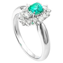 0.84 Tcw Natural Colombian Emerald Ring, No Reserve Price