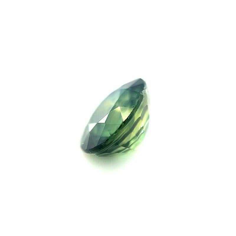 Taille ovale Saphir ovale australien à trois parties bleu vert sarcelle et jaune sarcelle 0,84 carat