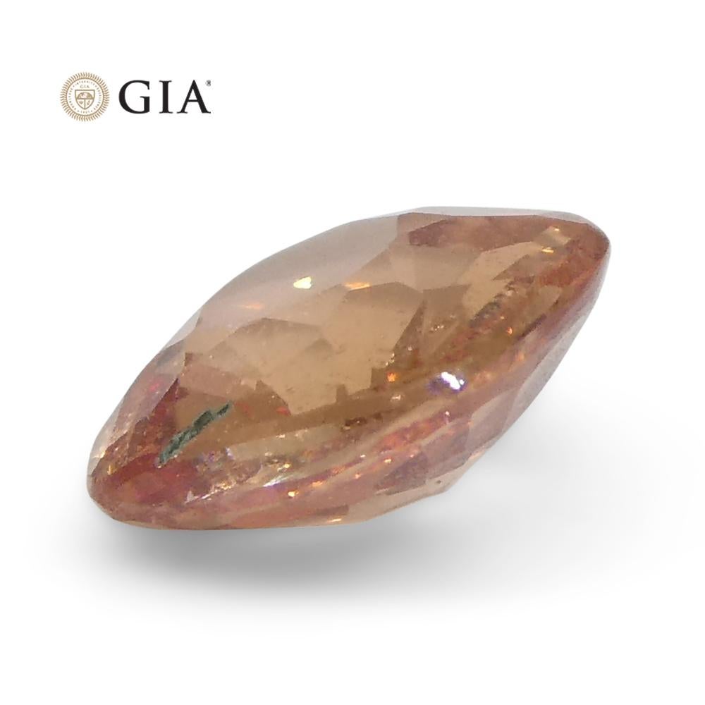 0.84ct Cushion Orangy Pink Padparadscha Sapphire GIA Certified Madagascar For Sale 6