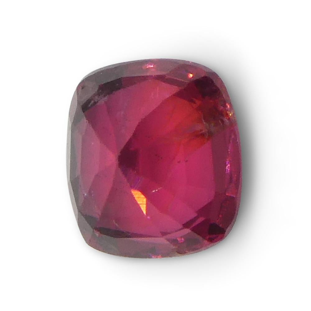 Women's or Men's 0.84ct Cushion Red Jedi Spinel from Sri Lanka For Sale