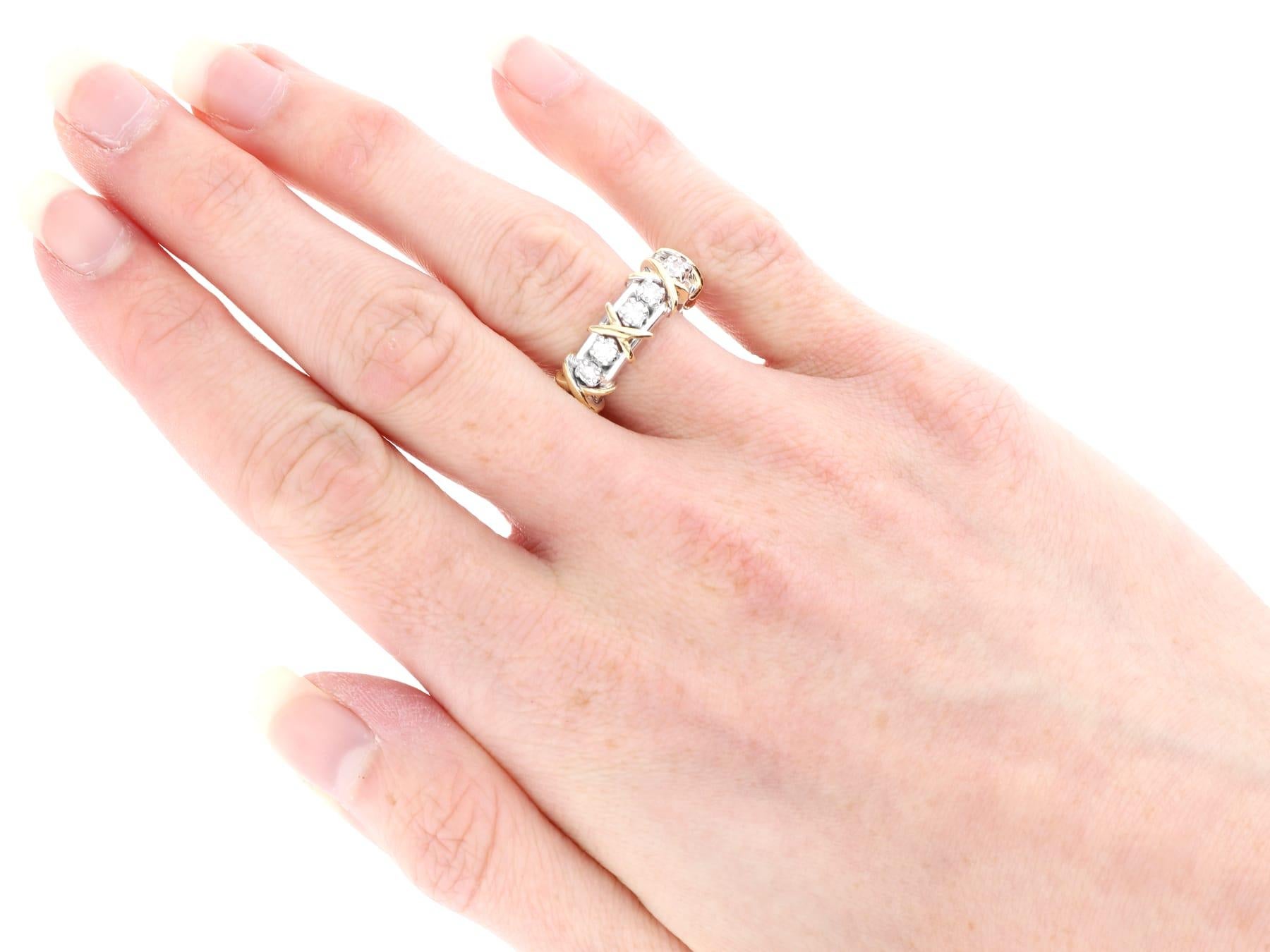 Diamond and 18k Gold Tiffany Eternity Ring - Jean Schlumberger's Design 5