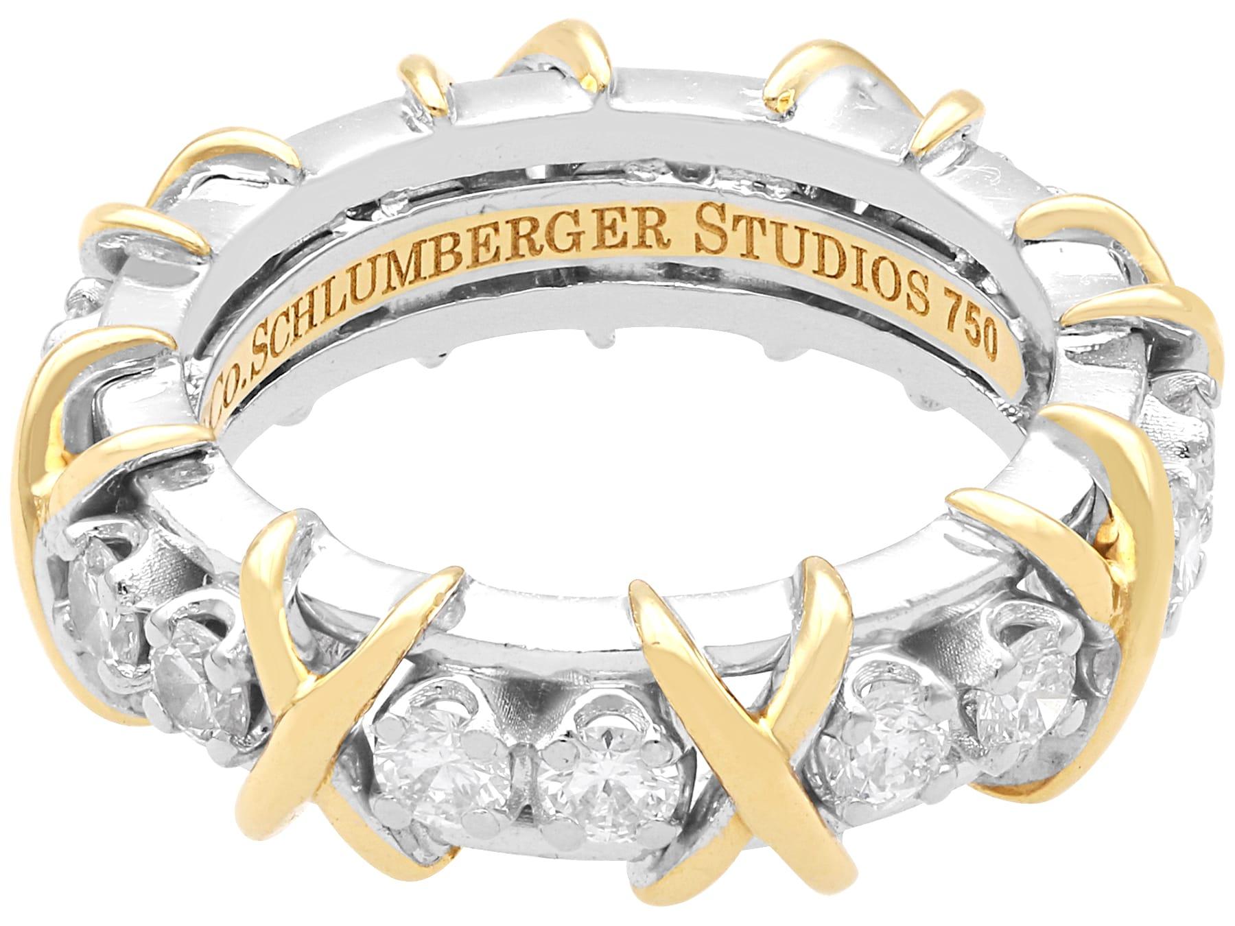 Diamond and 18k Gold Tiffany Eternity Ring - Jean Schlumberger's Design 1