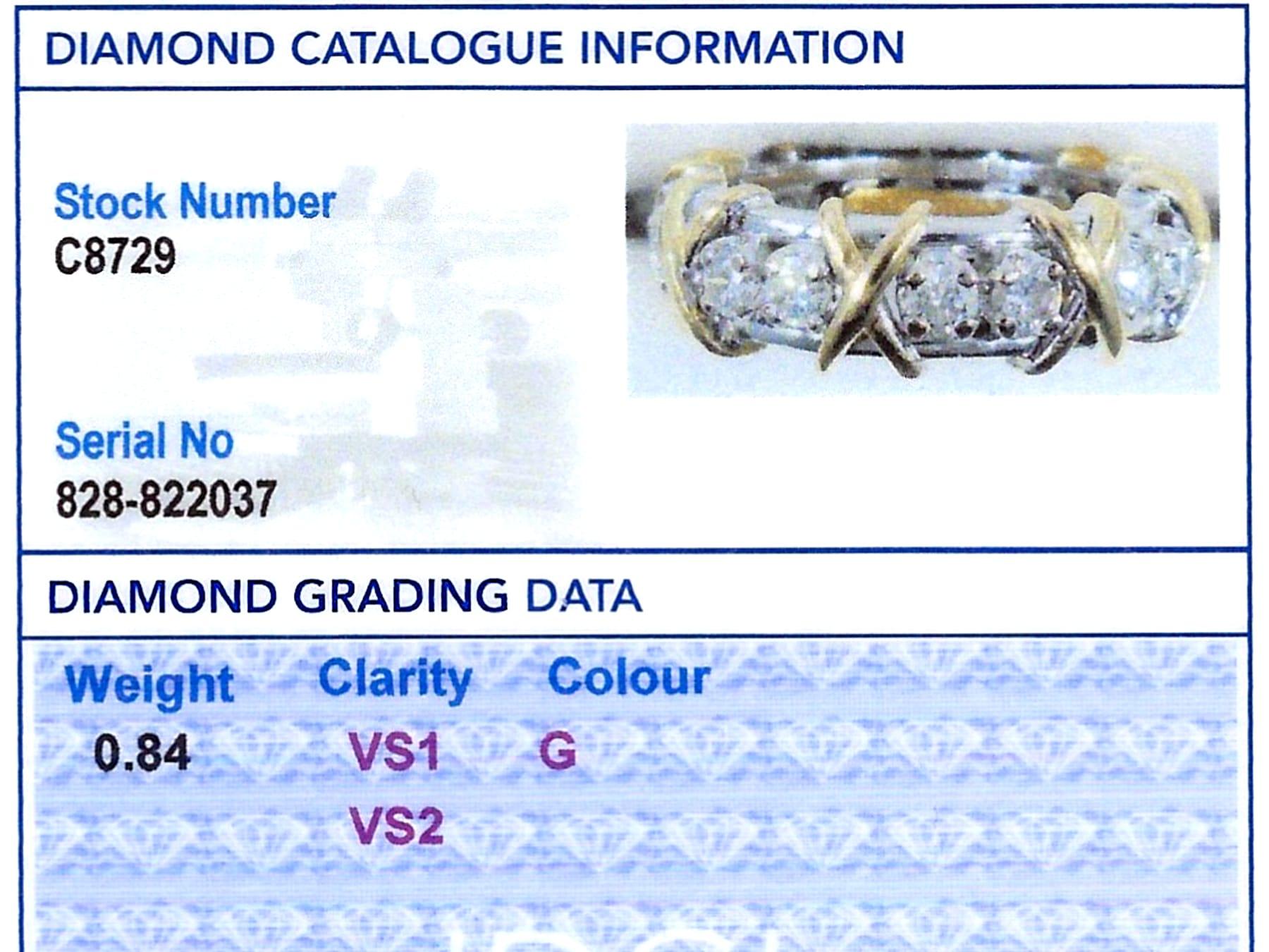 Diamond and 18k Gold Tiffany Eternity Ring - Jean Schlumberger's Design 4