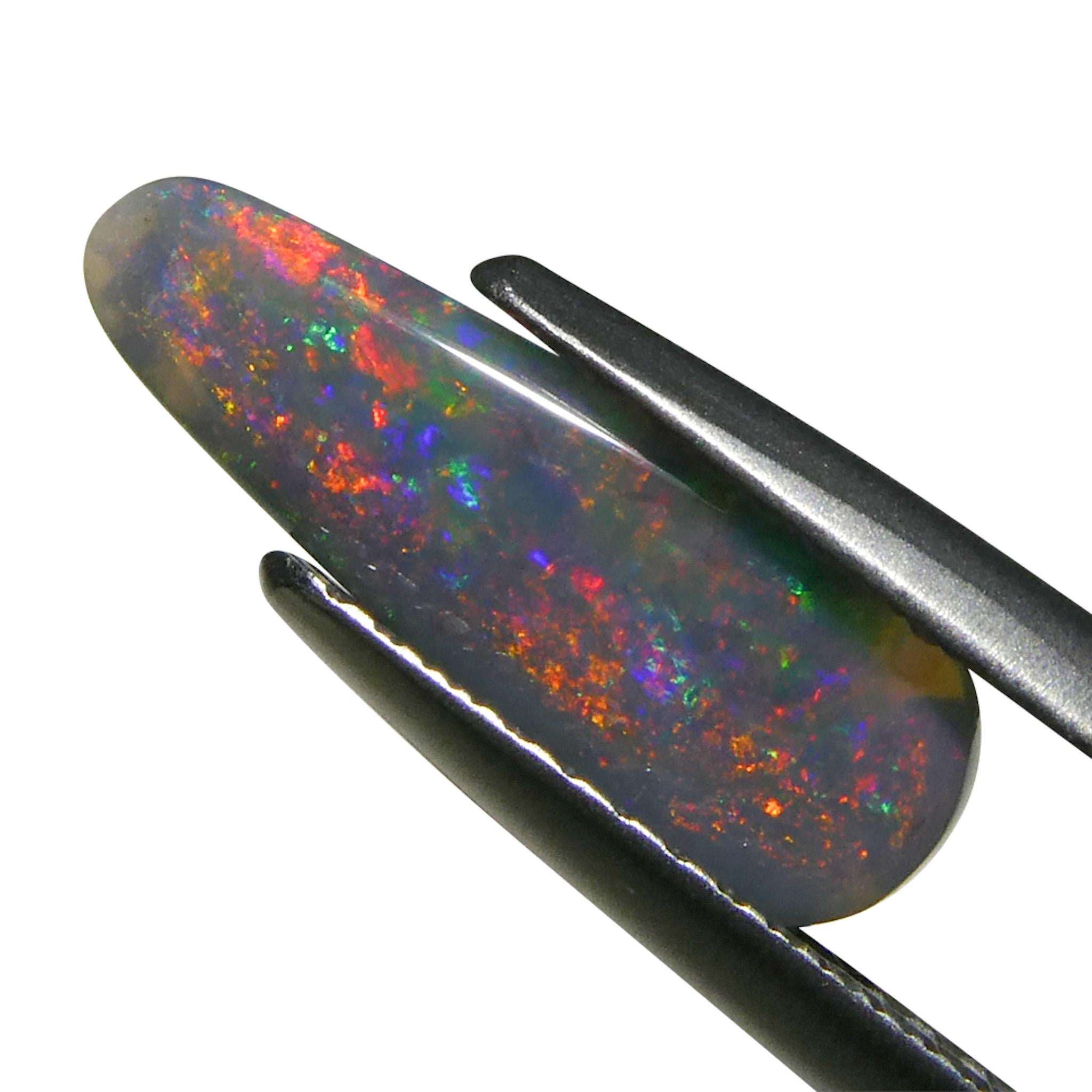 Opale grise de forme libre cabochon de 0.84 carats d'Australie en vente 5