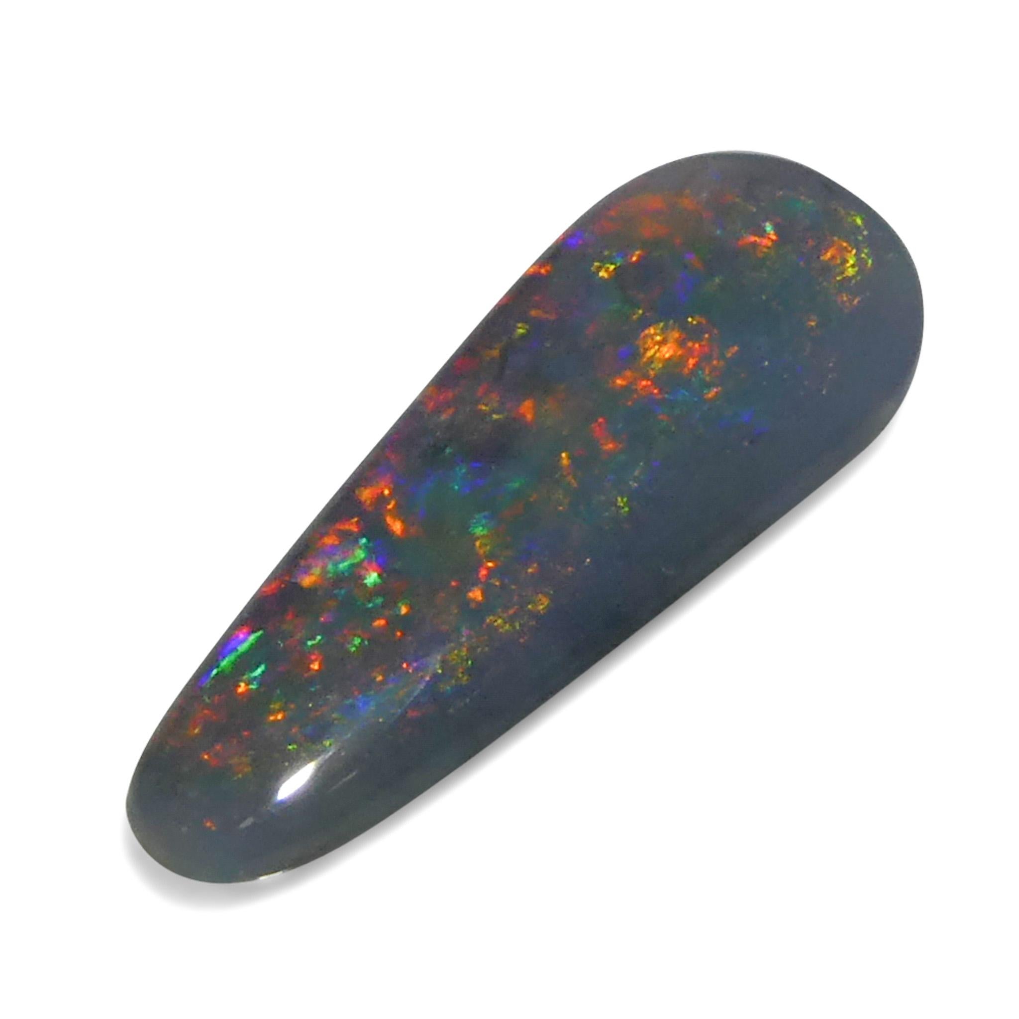 Opale grise de forme libre cabochon de 0.84 carats d'Australie en vente 2