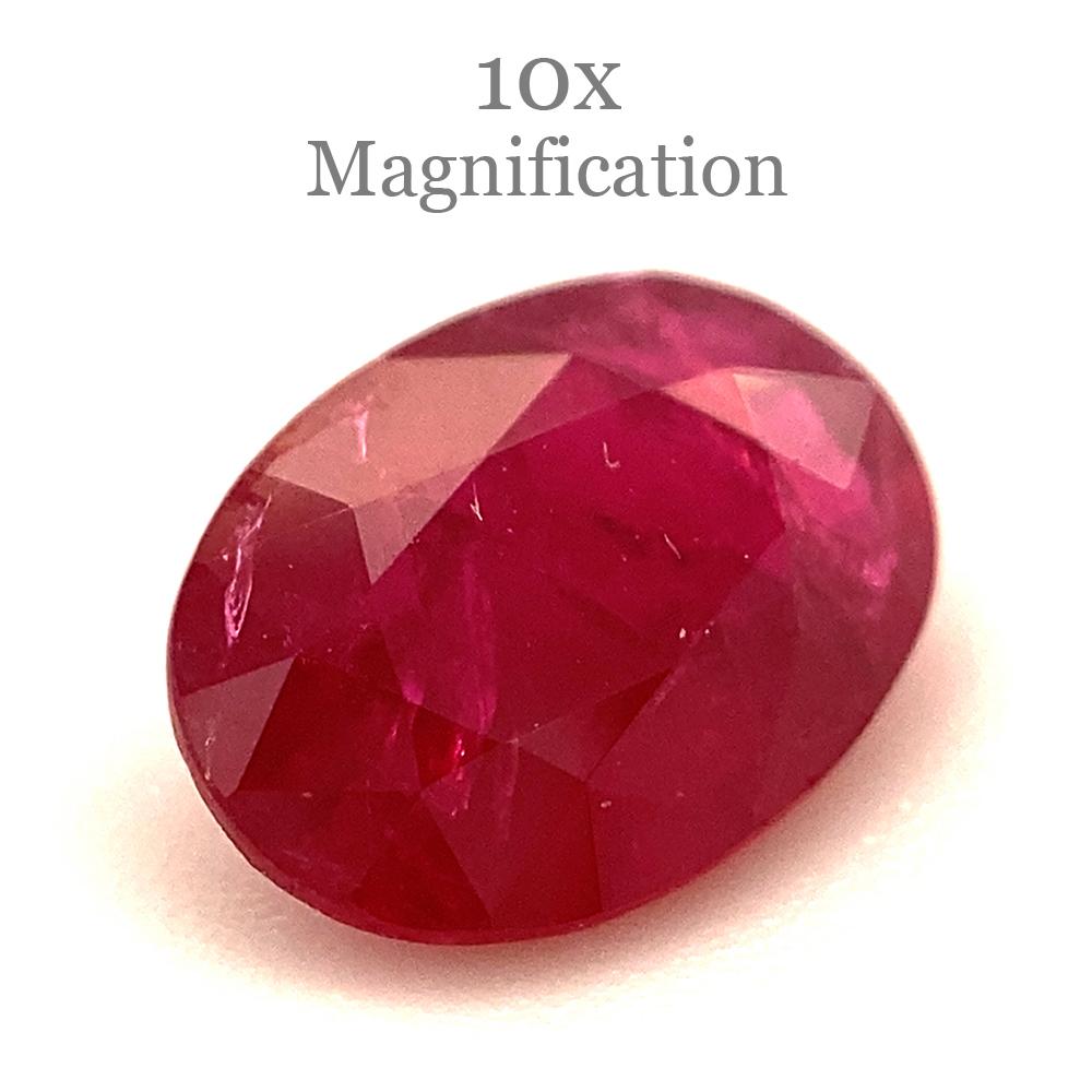 0.84ct Oval Red Ruby from Mozambique For Sale 5