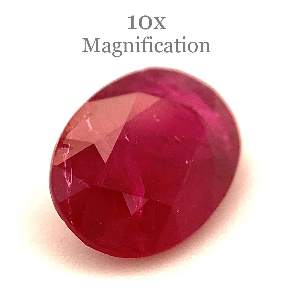 0.84ct Oval Red Ruby from Mozambique For Sale 6
