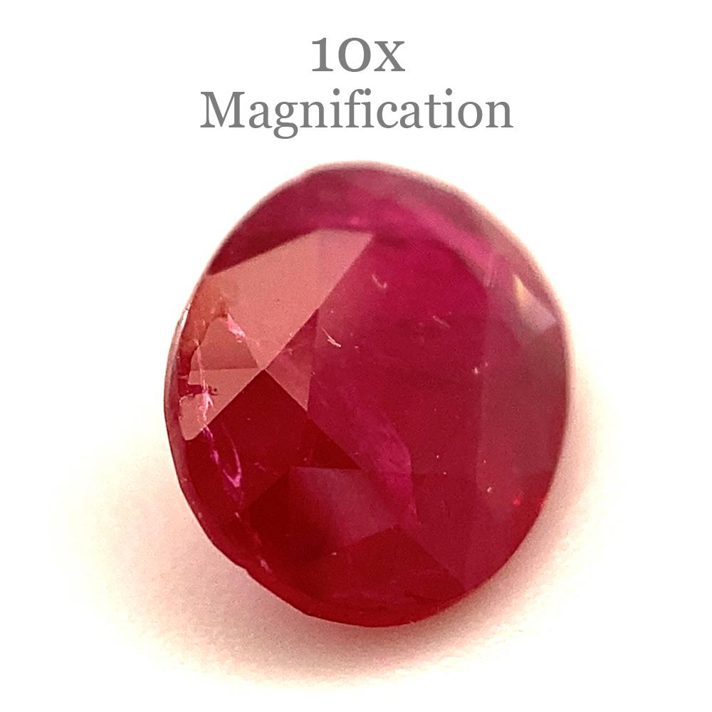 0.84ct Oval Red Ruby from Mozambique For Sale 7