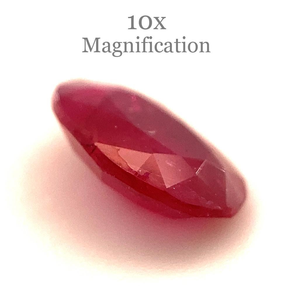 0.84ct Oval Red Ruby from Mozambique For Sale 8
