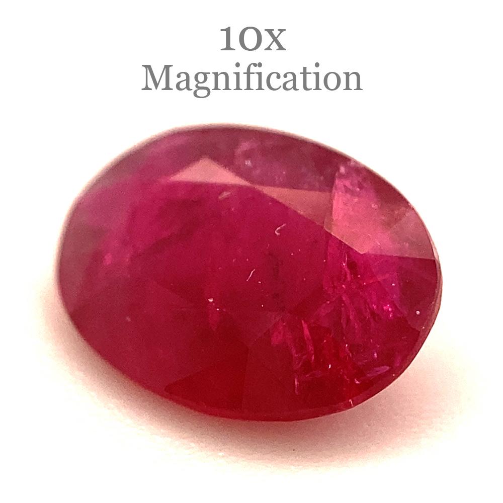 0.84ct Oval Red Ruby from Mozambique For Sale 14
