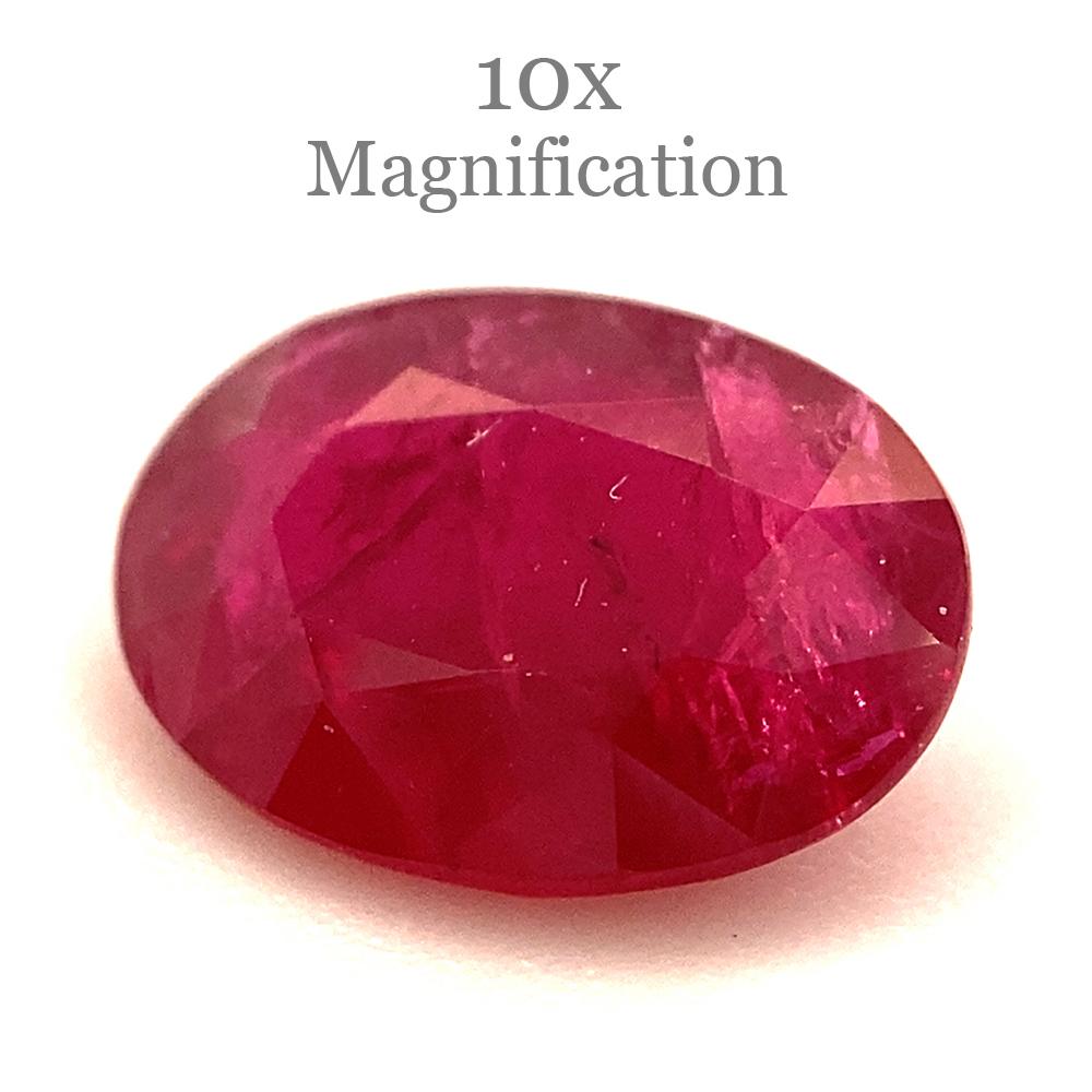 0.84ct Oval Red Ruby from Mozambique For Sale 15