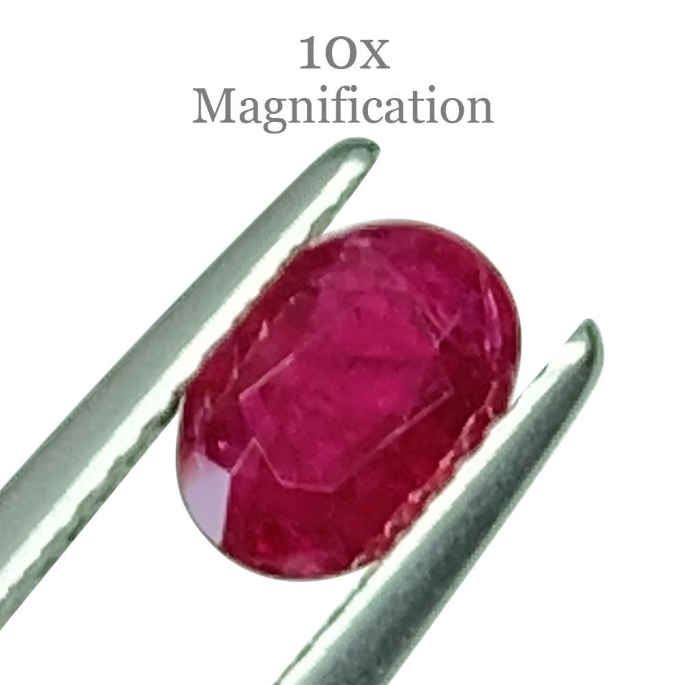 Brilliant Cut 0.84ct Oval Red Ruby from Mozambique For Sale
