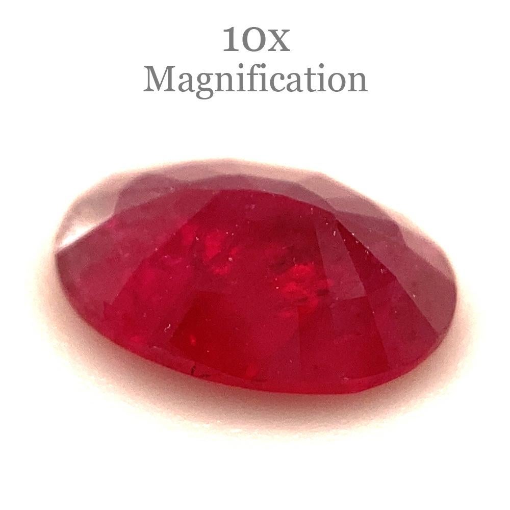 0.84ct Oval Red Ruby from Mozambique In New Condition For Sale In Toronto, Ontario
