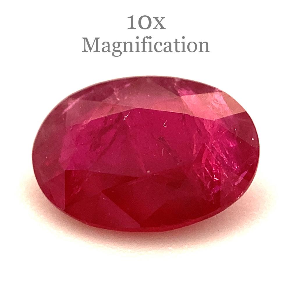 0.84ct Oval Red Ruby from Mozambique For Sale 1