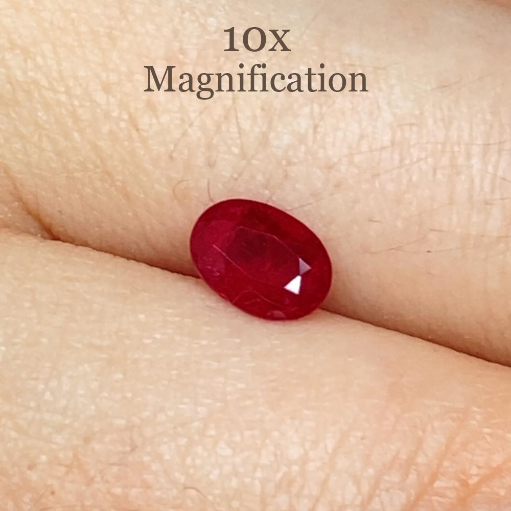 0.84ct Oval Red Ruby from Mozambique For Sale 2