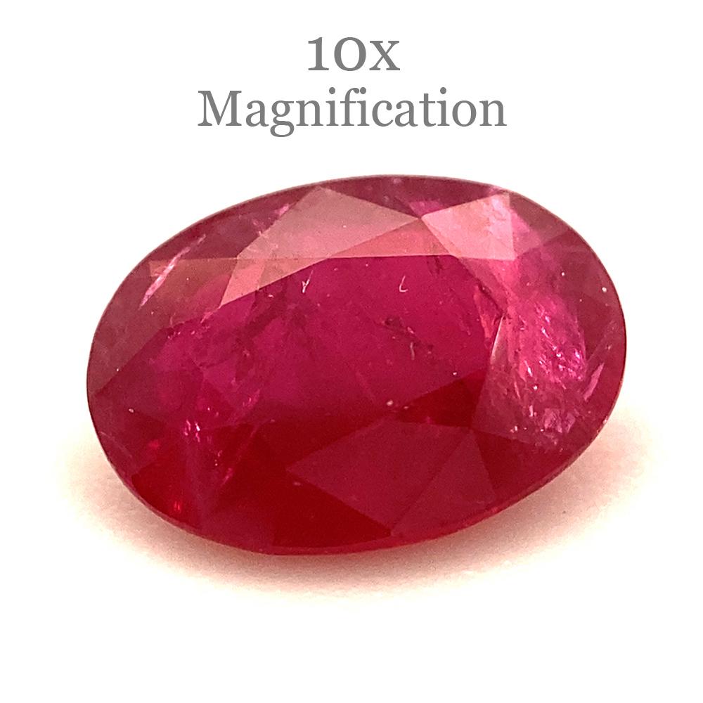 0.84ct Oval Red Ruby from Mozambique For Sale 3