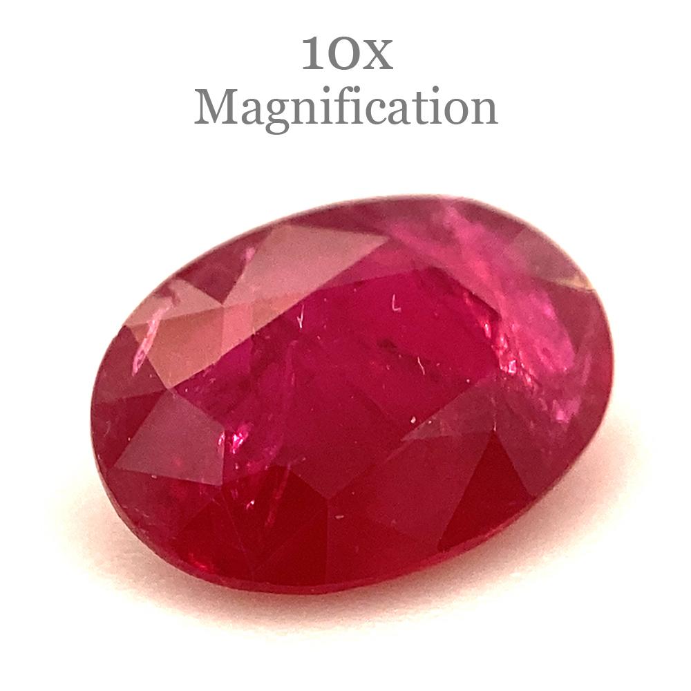 0.84ct Oval Red Ruby from Mozambique For Sale 4