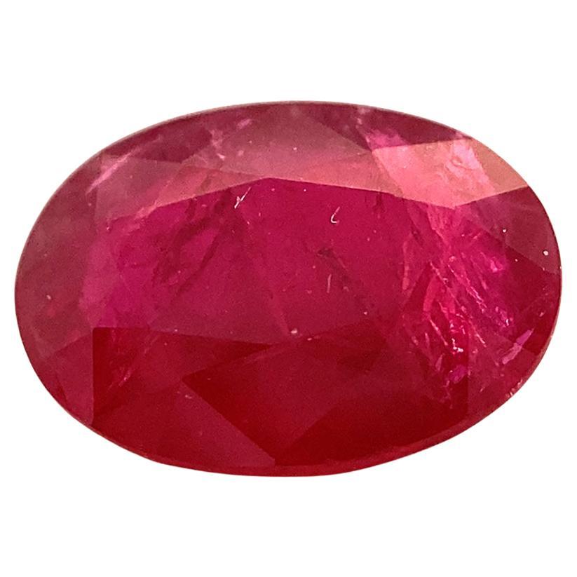 0.84ct Oval Red Ruby from Mozambique For Sale