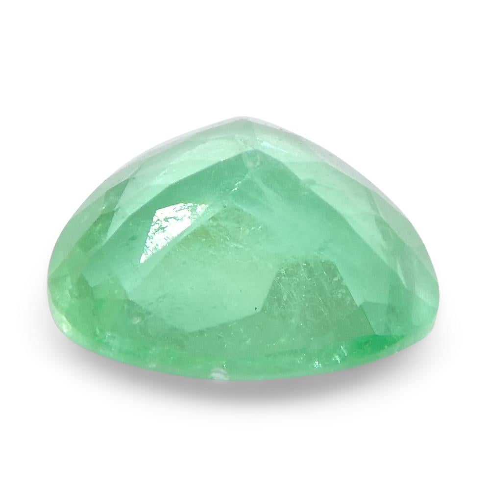 0.84ct Trillion Green Emerald from Colombia For Sale 5