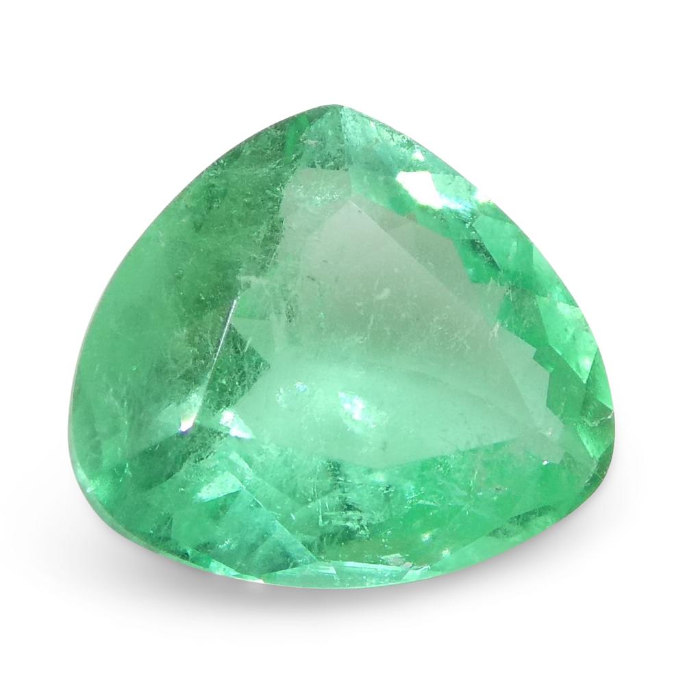 0.84ct Trillion Green Emerald from Colombia For Sale 6