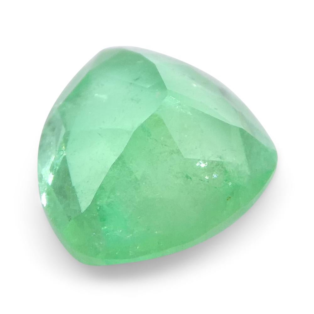 0.84ct Trillion Green Emerald from Colombia For Sale 8