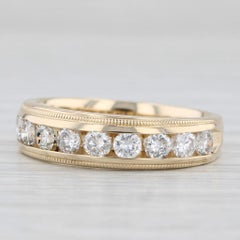 0.84ctw Diamond Wedding Band 14k Yellow Gold Size 7.5 Stackable Ring