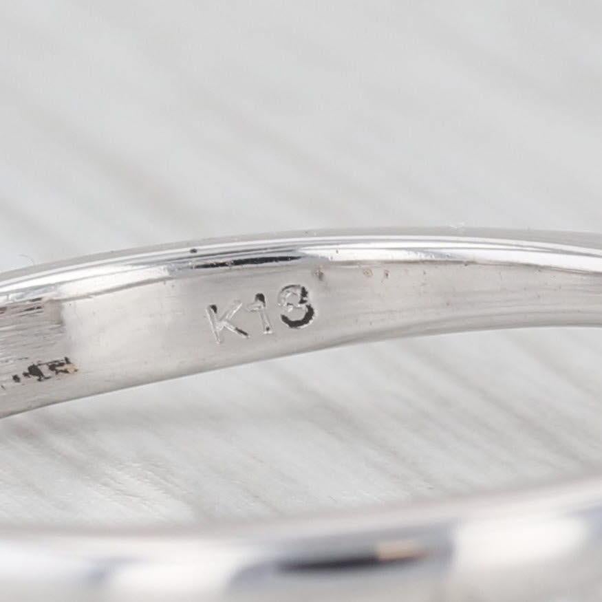 Women's 0.84ctw VS2 Diamond Baguette Ring 18k White Gold Size 7.75 For Sale