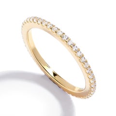 0,85 Karat Cubic Zirkonia Gelbgold vergoldeter Ewigkeitsring