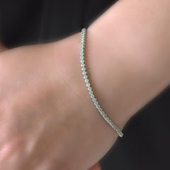 0.85 Carat Brazilian Paraiba Tourmaline Tennis Bracelet Made in Platinum