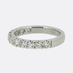 0.85 Carat Diamond Half Eternity Ring