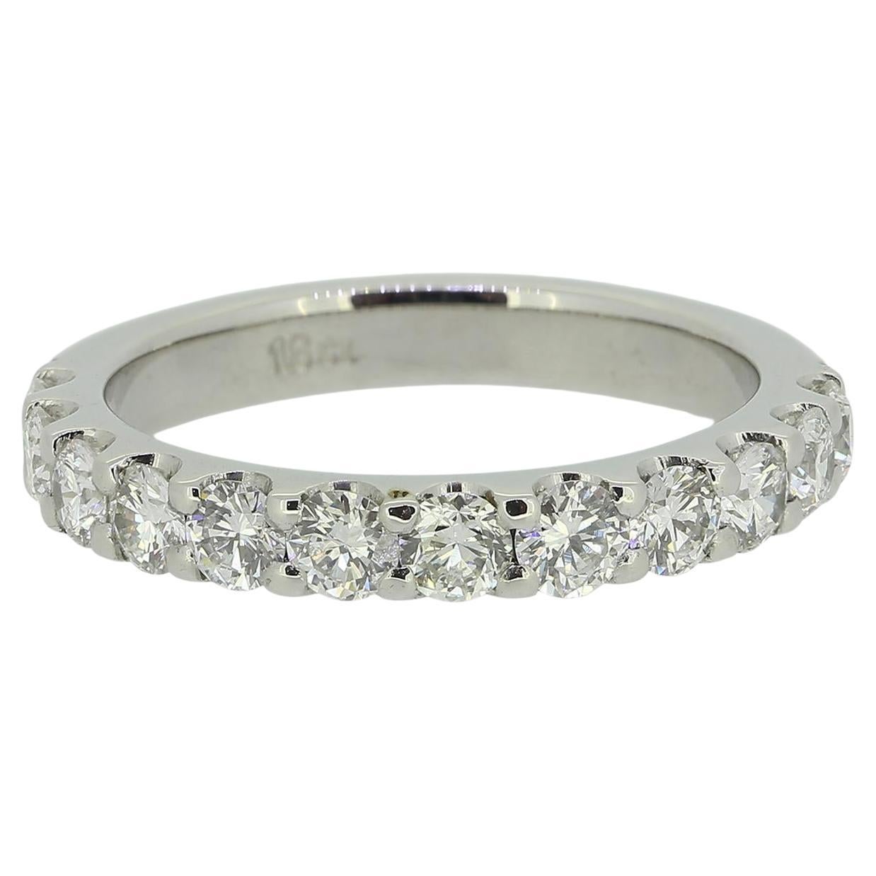 0,85 Karat Diamant-Halber Eternity-Ring