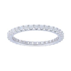 0.85 Carat Diamond in 14K White Gold Wedding Band 1981 Classic Collection Ring