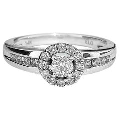 0.85 Carat Diamond 14K white gold Engagement Ring